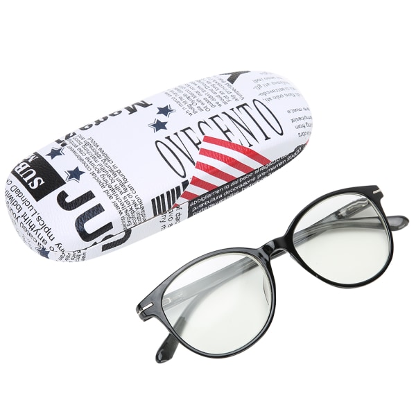 PC-stillige høyoppløselige presbyopiske briller Visual Fatigue Relief Lesebriller (+400 svarte)