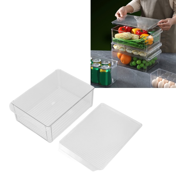Pantry-opbevaringsbeholdere med låg Stor kapacitet Transparent fødevarekvalitet Bærbar Holdbar multifunktion Pantry-beholdere Brede og høje