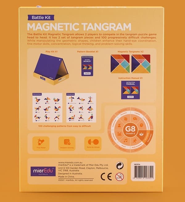 Magnetisk Tangram fra mieredu - Duel Sæt