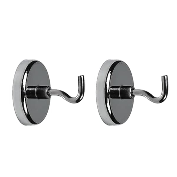 2 kpl - Magneetti koukulla / Magneettikoukku - 12kg Musta