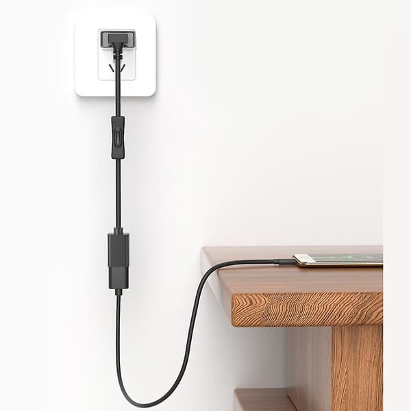 Data Sync USB 3.0 Forlængerledning USB-Forlængerkabel med Tænd/Sluk-Knap til Blæser