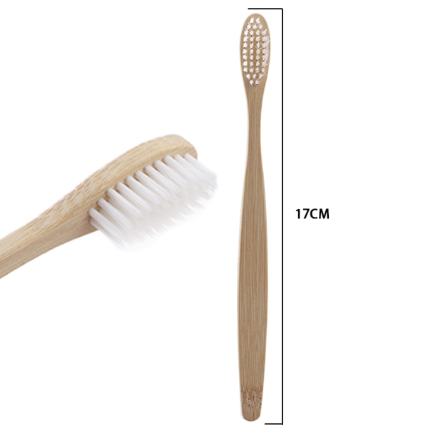 10 st bambu tandborstar individuellt förpackade rengörings mjuka bambu tandborstar för dagligt liv Svart