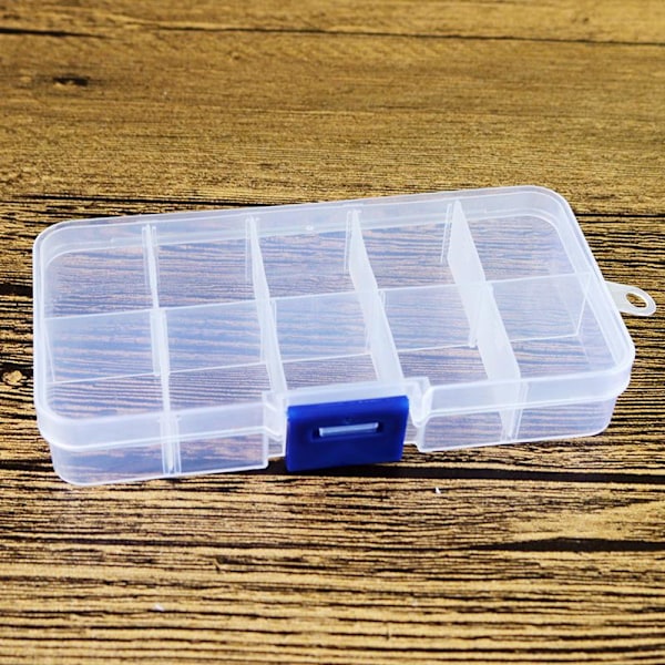 10/15/24 Rum Plastboks Smykke Perle Opbevaringsbeholder Håndværk Organizer Matches the image 15 Compartments