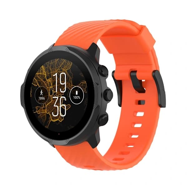 Silikonearmbånd til Suunto (24 mm) Orange 25