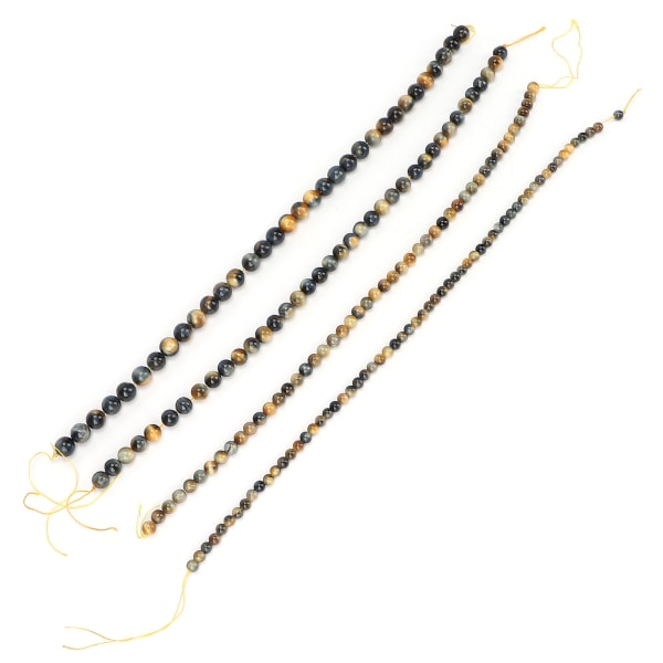 4-strengs natursteinperler glatte elegante smykker til å lage dekorative perler til armbåndskjede