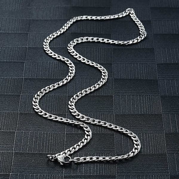 Silver Kedjehalsband Halsband Kedja Länk Silver 4,5mm—pa