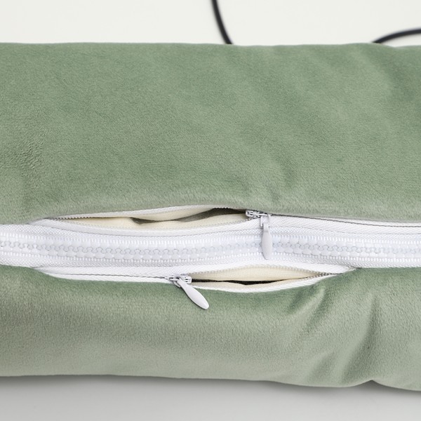 Elektrisk varmepose Grønn fløyelsoppvarmet håndvarmerpose for jakt på campingjulegaver