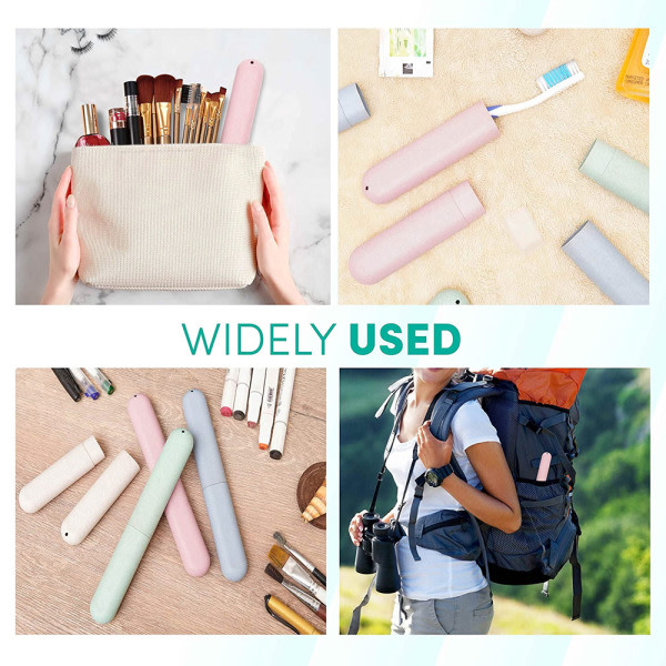 4-pack case, tandborsteresebehållare, tandborsthållare, blandad färg, 19,5*3*2,1 cm