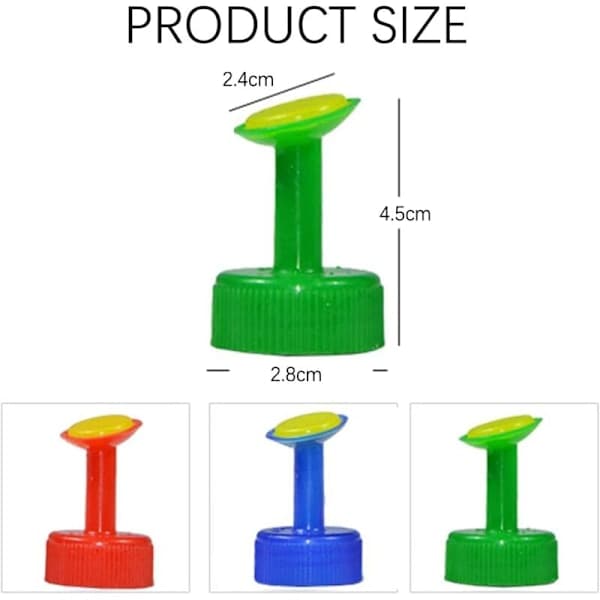Plastflasklock, vattenmunstycken för flaskor, vattenmunstycken för flaskor, vasvattenkannor, 9-pack, tre av varje färg