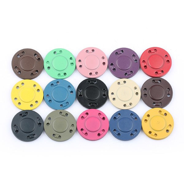 10 par magnetiska klädknappar osynliga magnetknappar DIY-kläder Svart 12,5 mm