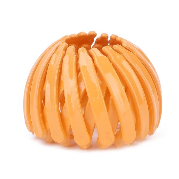 Fugleredeformede hårspænder, der kan udvides bolle hestehaleholder Hårkloklemmetilbehør Orange