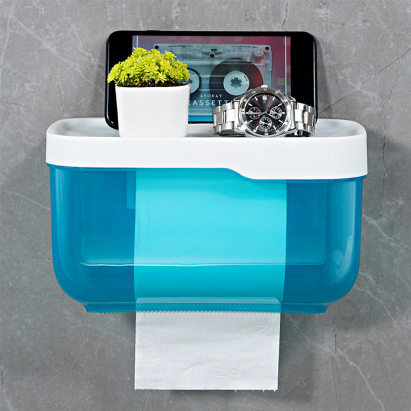 Vægmonteret vandtæt toiletpapirdispenser Ingen boring Toiletpapirholder Toiletpapirrulleholder