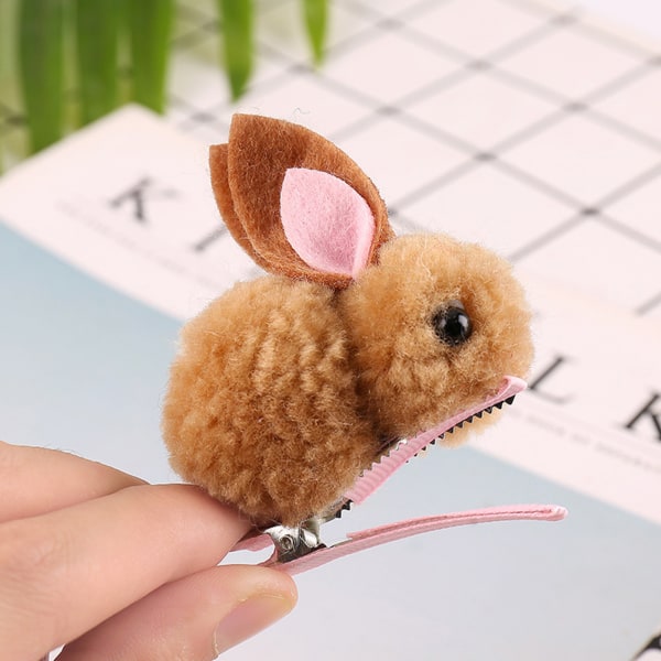 Söpö sarjakuva pupu hiusklipsi Pehmeä Pehmo Rabbit Hiusneula käsintehty monikäyttöinen minihiuspidike lapsille
