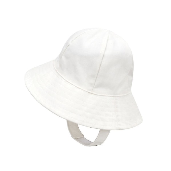 Unisex Småbarn Pojkar Flickor Bucket Hat Baby Summer For Sol Hat Barn Panama Ha White S