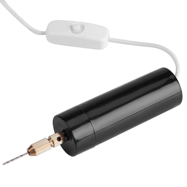 Mini bærbar elektrisk drill USB liten chuck verktøy med 3 bits