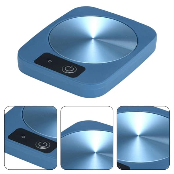 Coffee Cup Warmer, USB Charging Pad Portable, Durable Multifunctional Ceramic Cup, Metal Cup Warmer, Blue