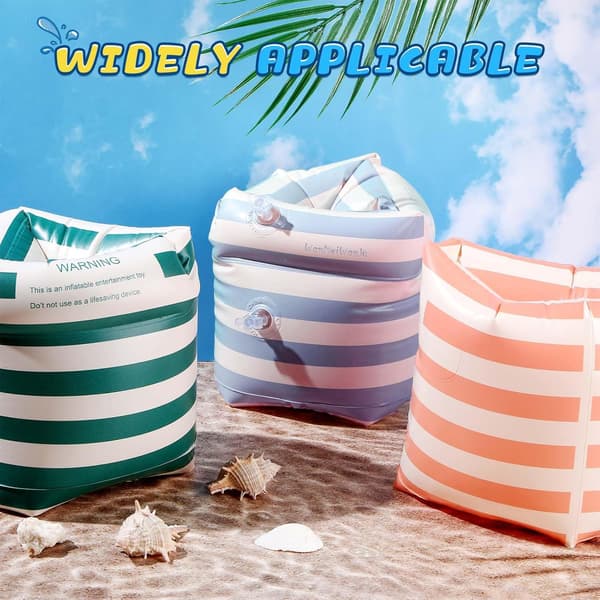 Arm Floaties PVC Oppustelige Armbånd Stribede Pool Flydere Ærmer Svømning Arm Float Ringe