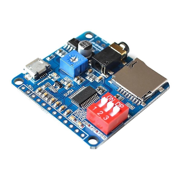 Äänen Toistomoduuli MP3-soitinmoduuli + 1GB Muistikortti UART I/O Trigger Class D Vahvistinlevy 5W.pa