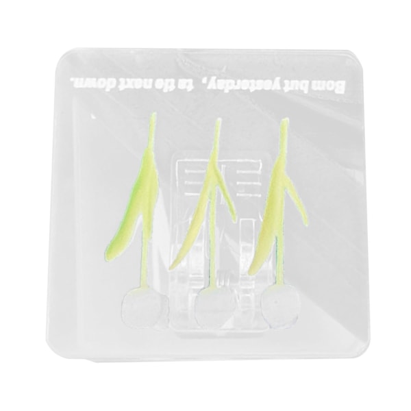 Dubbelsidig fotoklämma Akryltulpanmönster Multifunktionell transparent pappersklämma för organisation Ljusvit