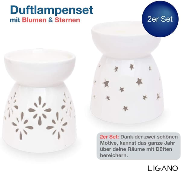 Keramisk brenner - Aromalampe med telysholder