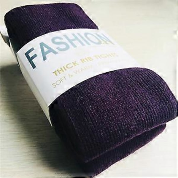 Tjocka Varma Randiga Damtights Höst Vinter Tights Bomullsstickade strumpor Flerfärgade Collant