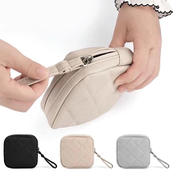 Sanitetsopbevaringspose Mini kosmetiktasker BEIGE beige