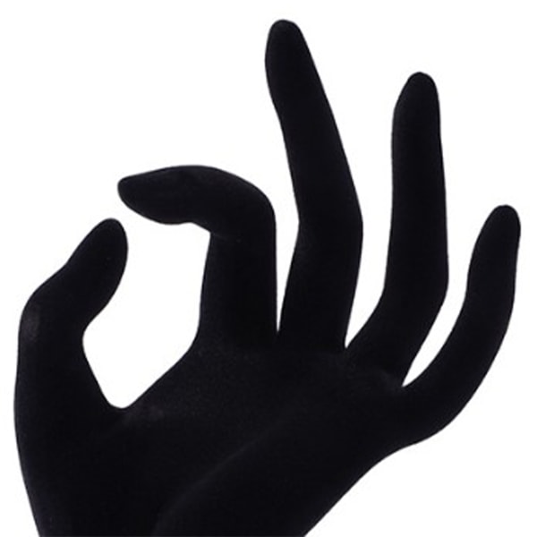 Mannequin Håndsmykker Display Holder Stand Store Resin Sort Elegant Armbånd Halskæde Ring Support