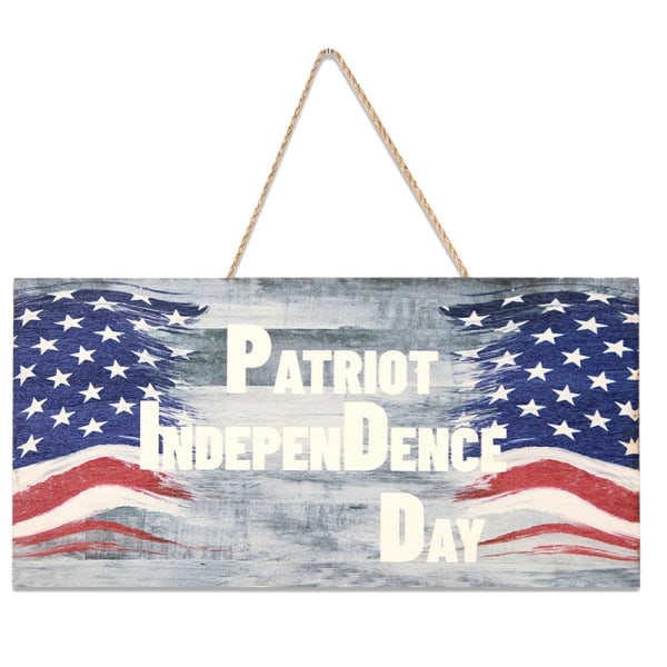4 juli Dörrskylt Patriotisk dörrhängare Dekor Independence