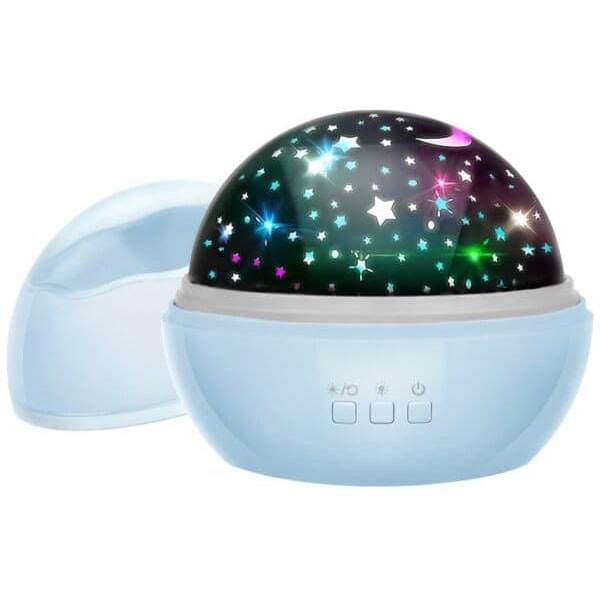 Nattlampe Galaxy Projektor | Stjerneprojektor | Utskiftbart Motiv Blå—pa
