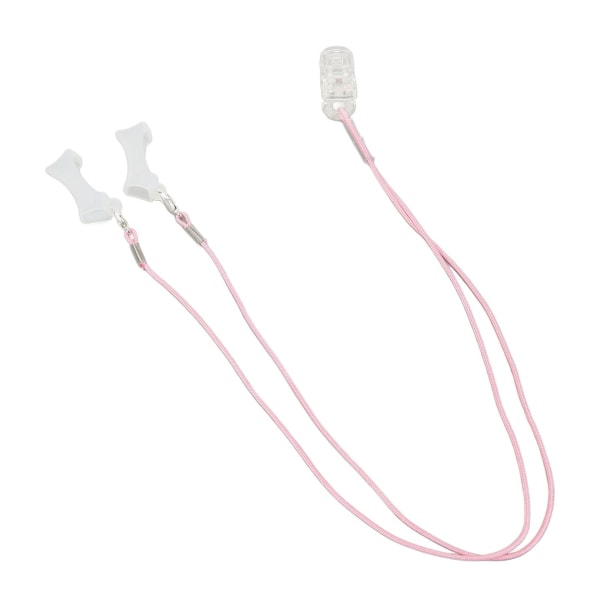 Ljudhjälpklämma Förhindrar borttappad snodd Bärbar Fixeringslina Skyddssladd Transparent Rosa Ljudhjälphållare Rem M Binaural