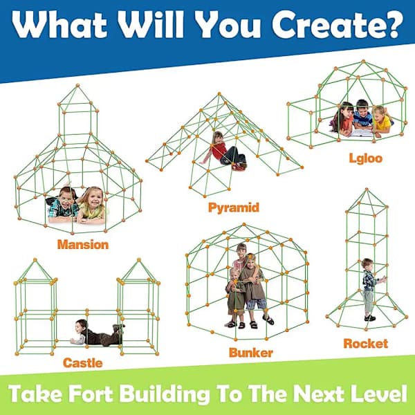 DIY Fort Byggeklodser Kit Legetelt Hus