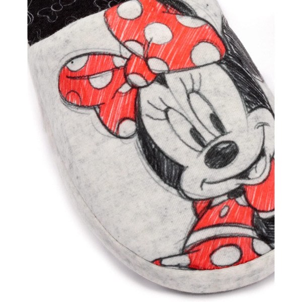 Disney Minnie Mouse Tofflor emä/emä 5 UK-6 UK Grå Grey 5 UK-6 UK