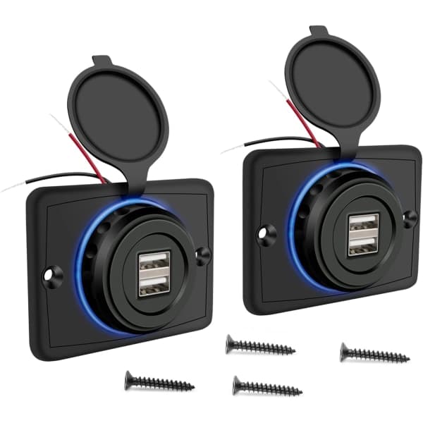 12V Dobbel USB-uttak Overflatemontert USB-port 3.1A