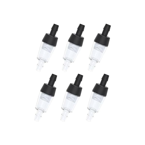 6 stk. Akvarium Kontraventiler Akvarium Luftpumpe Tilbehør Sort