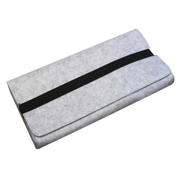 Tastatur opbevaringstaske Kemisk fiber rektangel Støvtæt tastatur bæretaske med elastisk bandage til udendørs 87 nøgler lysegrå