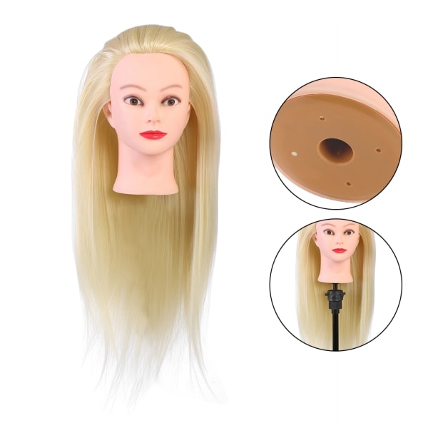 Frisørsalong Kosmetikk Frisørpraksis Head Mannequin Dolls Salon Tools (kremhvit)