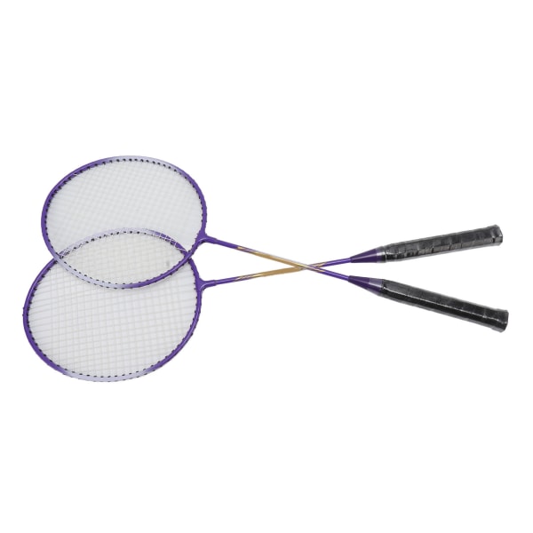 2 Styck Badmintonracket Ferrolegering Skidproof Handtag Lila Badmintonracket Set för nybörjarstudenter Professionell