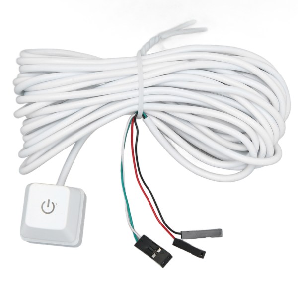 PC Power Switch Hvid Mekanisk Key Blå Switch Baggrundsbelyst Plug and Play PC Power knap til desktop Office Gaming Blåt lys 13,1 fod kabel