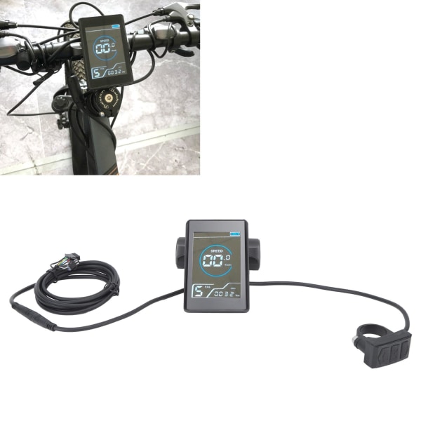 Elektrisk sykkel LCD-skjerm Elektrisk sykkel LCD-skjermmåler med vanntett kobling for elektrisk terrengsykkel sparkesykkel