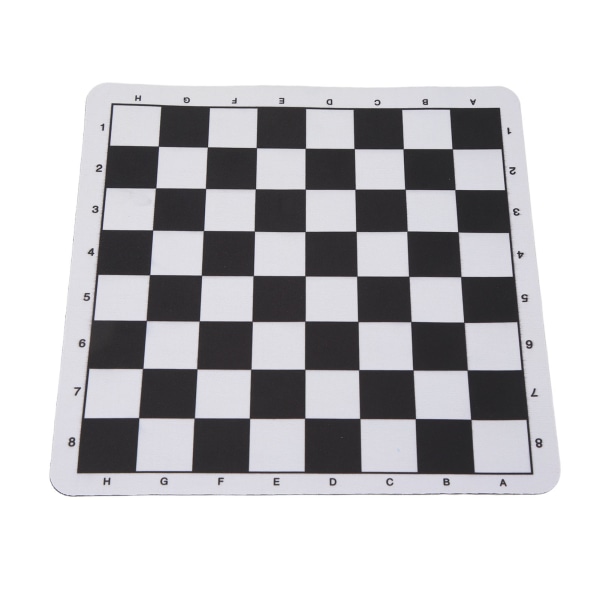 PU lær sjakkbrett 24x23,6 cm rivebestandig vaskbar bærbar internasjonal sjakkmusematte
