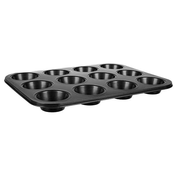 Uunipelti + 12 kpl Silikoni Muffinsivuokia / Pullavuokia - Moniväriset vuoat