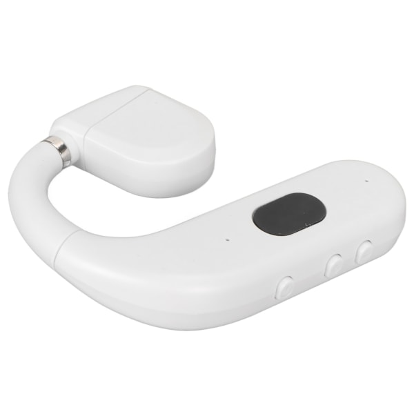 Bluetooth-hodesett BT 5.3 støyreduksjon HD-samtaler Lang batterilevetid Enkeltøre-øretelefon for bedrifter Sportsspill Hvit