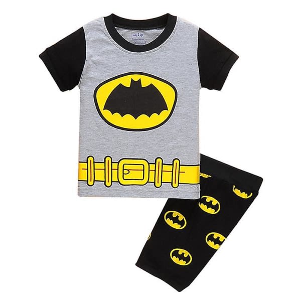 Barn Pojke Flicka Superhjälte Kortärmad T-skjorte Shorts Sett Sommar Outfit