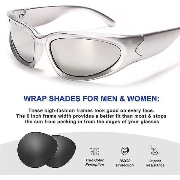 Wrap Around Fashion Solglasögon for män Kvinnor Swift Oval Dark Solglasögon Sports Shades Glasögon Glasögon