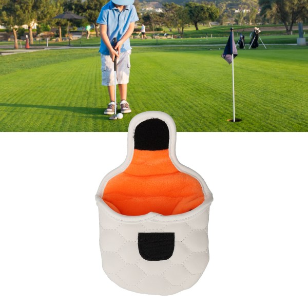 PU Golf Club Head Cover Hvit Golf Head Cover Golf Putter Headcover for Golfer Lovers Halvsirkel