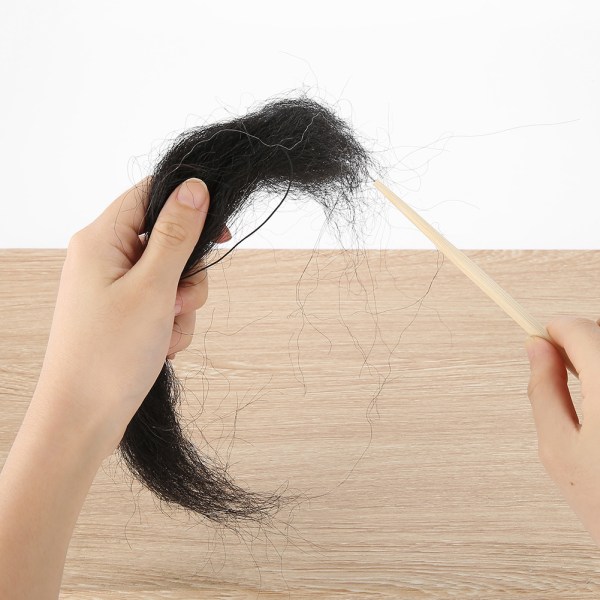 Haka hår Ventilationsnål med trähandtag Spets Peruk Falskt skägg Tillverkning Reparera Vävning M