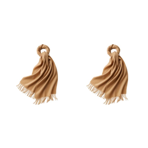 1/2/3 unisex-huivit fransuilla Lämmin ja mukava putkihuivi persikan vaaleanpunaisella peach pink 2Set