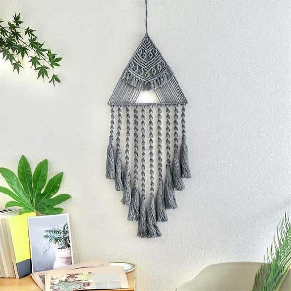 Veggbonad Drømmefanger Boho Macrame Drømmefanger Native Drømmefanger Boho Vevd Hjemmedekorasjon Hengende