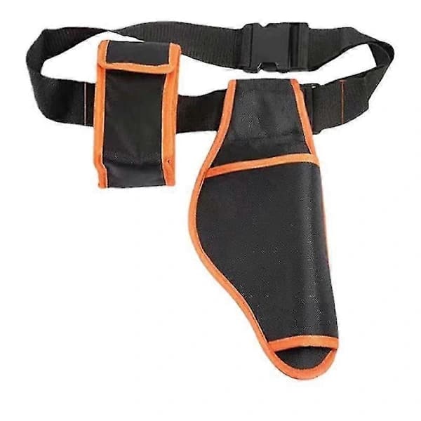 3pcs Orange + Black Tool Pouch Set Garden Pruning Shear Electric Pruning Scissors Gardening Electric Scissors Portable Bag