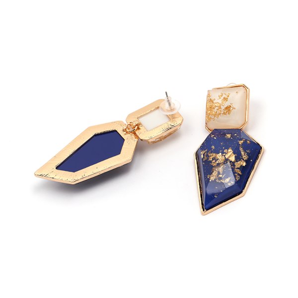 Muodikkaat naisten geometriset korvakorut hartsi Elegant Party Ear Stud korujen koristelu (sininen)